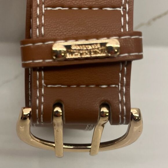 True Religion Brown Belt with Gold Buckle - Picture 2 of 7